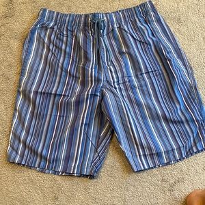 Men’s Paul Smith Blue Striped Swim Trunks w New Tags - L - 9” Inseam -